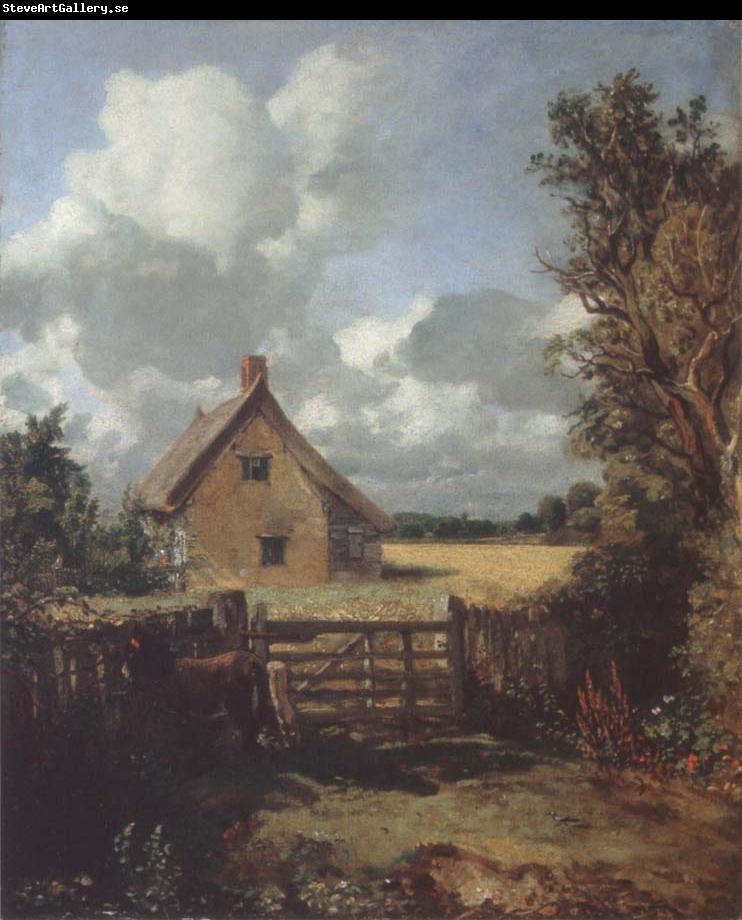 John Constable A cottage in a cornfield